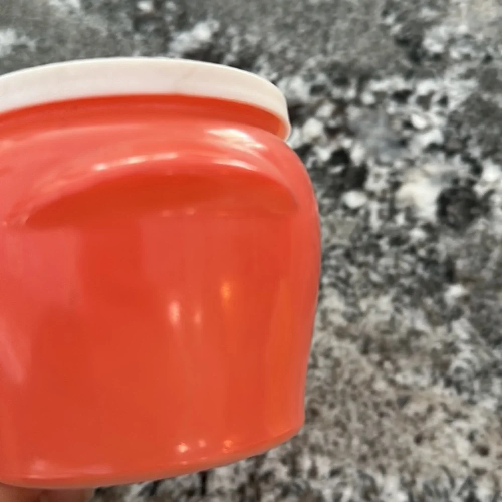 Glasbake McKee honey whip jar pot with lid - melon 2/$20